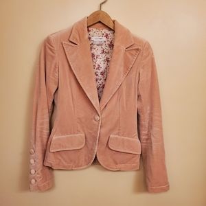 ZARA pink velvet blazer SIZE M